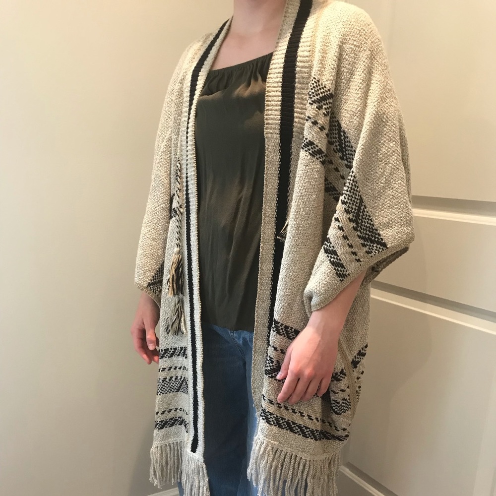Printed poncho